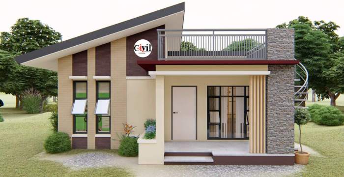 Desain rumah tanah 84